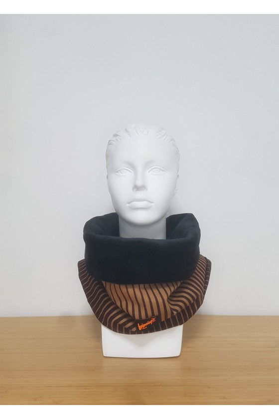 Snood S "ZEBRA MARRON"