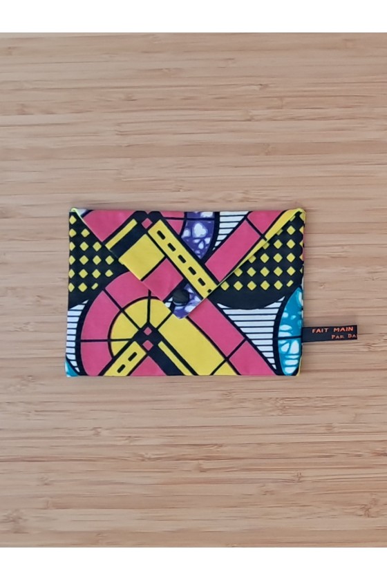 Enveloppe tissu "WAX ARLEQUIN"